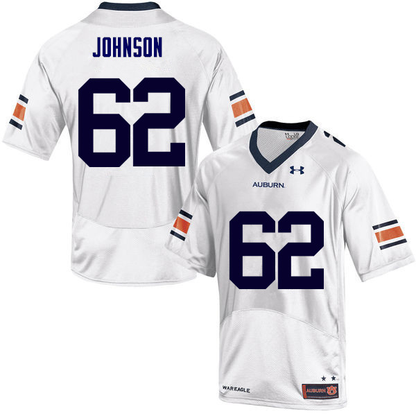 Men Auburn Tigers #62 Jauntavius Johnson College Football Jerseys Sale-White - Click Image to Close
